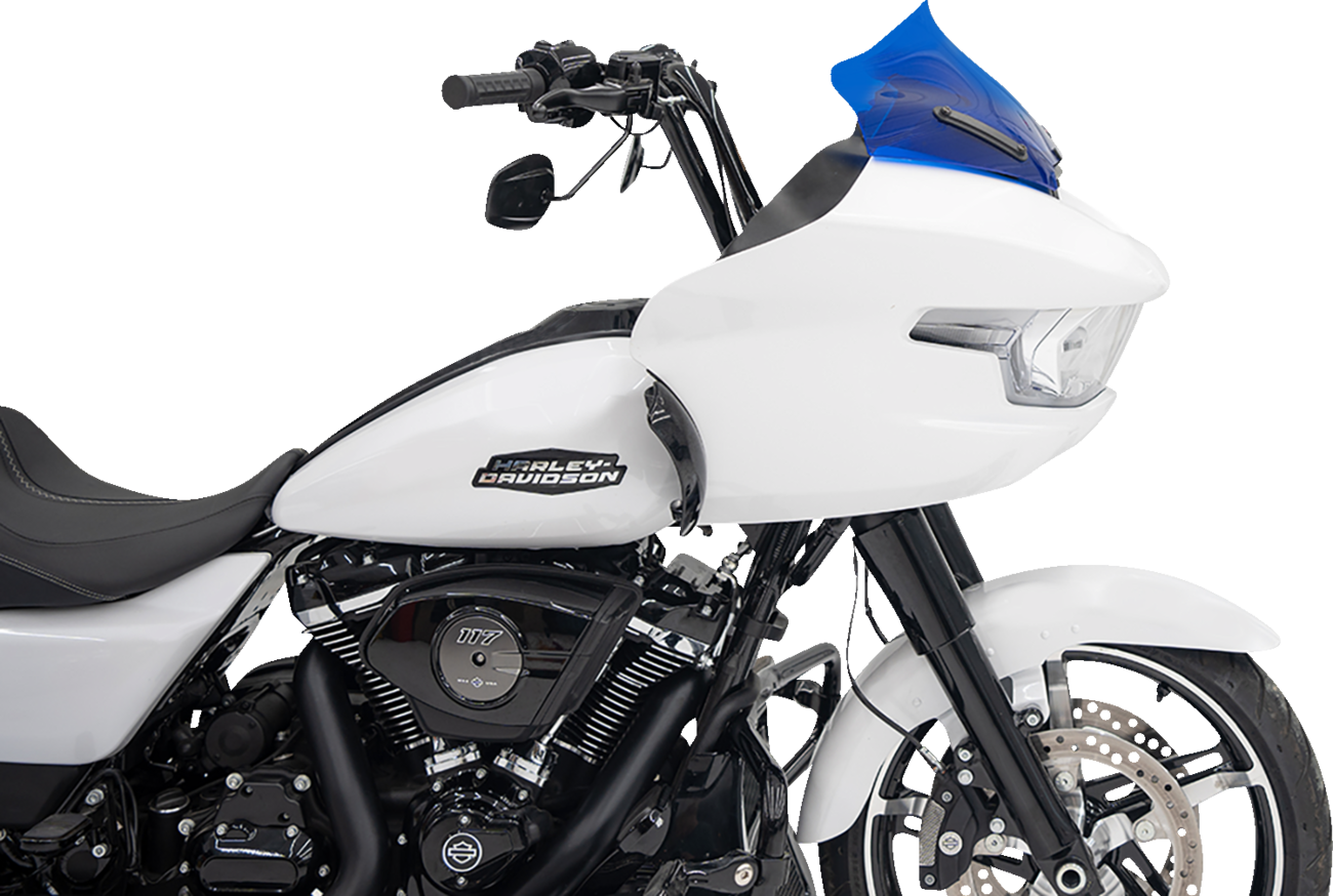 Klock Werks Kolor Flare® Windshield - 10" - Blue - '23-'25 FLTRX