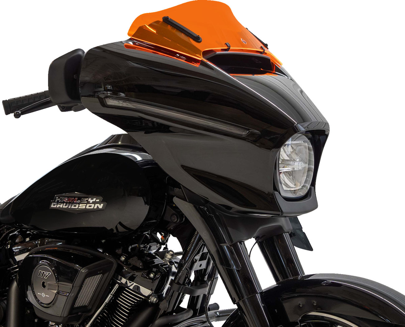 Klock Werks Ice Flare® Windshield - 6-1/2" - Orange Ice - FLHX