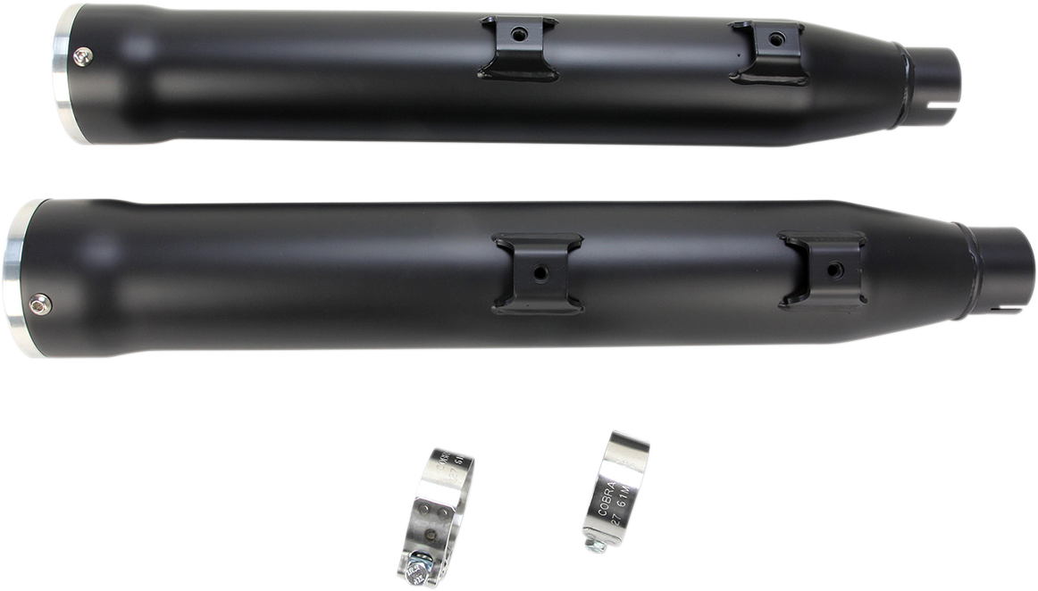 Cobra Slip-On Mufflers With Race Pro Tips - 3" - Black - '07-'17 FXST/B/C, FLSTC/FXCW/C/FXSB/SE