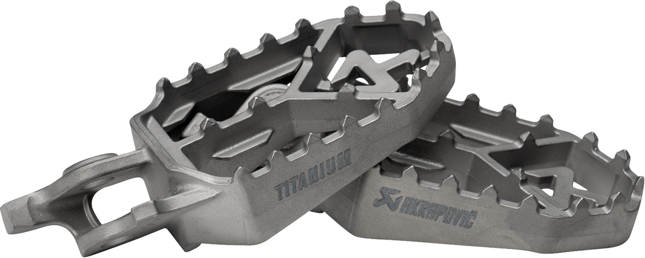 Akrapovic Adventure Foot Pegs - Titanium - Honda