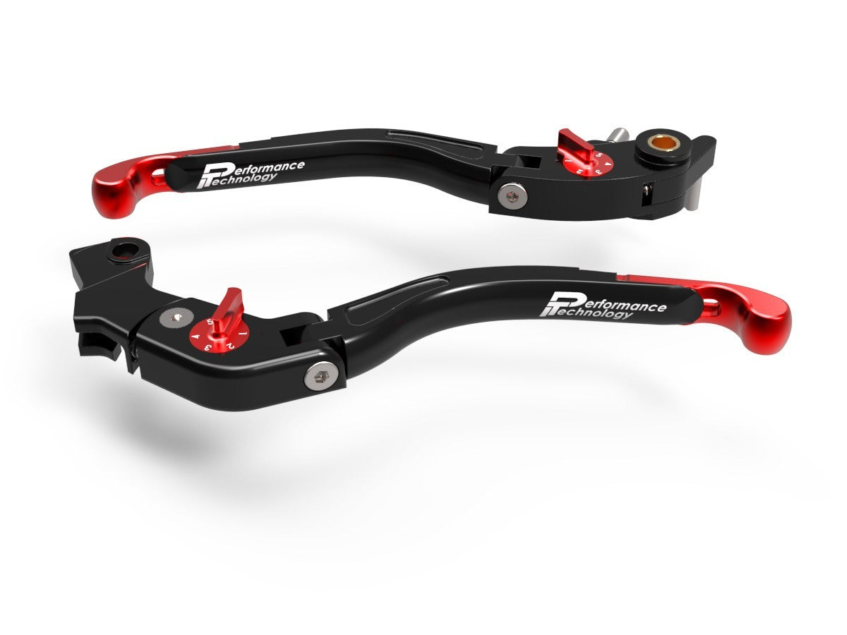 Ducabike DBK LEA09 Brake / Clutch Adjustable Levers Eco GP 2 - BLACK-RED
