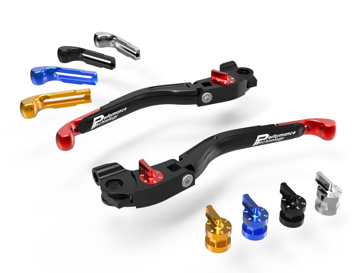 Ducabike DBK LEA03 Brake / Clutch Adjustable Levers Eco GP 2 - BLACK-GOLD