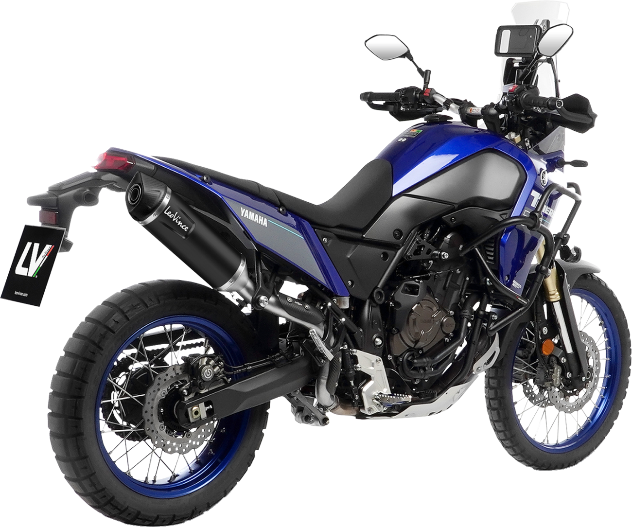 LeoVince LV One Evo Slip-On Muffler - High Mount - Black - Tenere 700