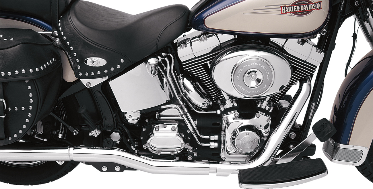 Bassani Xhaust Power Curve True-Dual Crossover Header Pipes - '86-'06 Softail