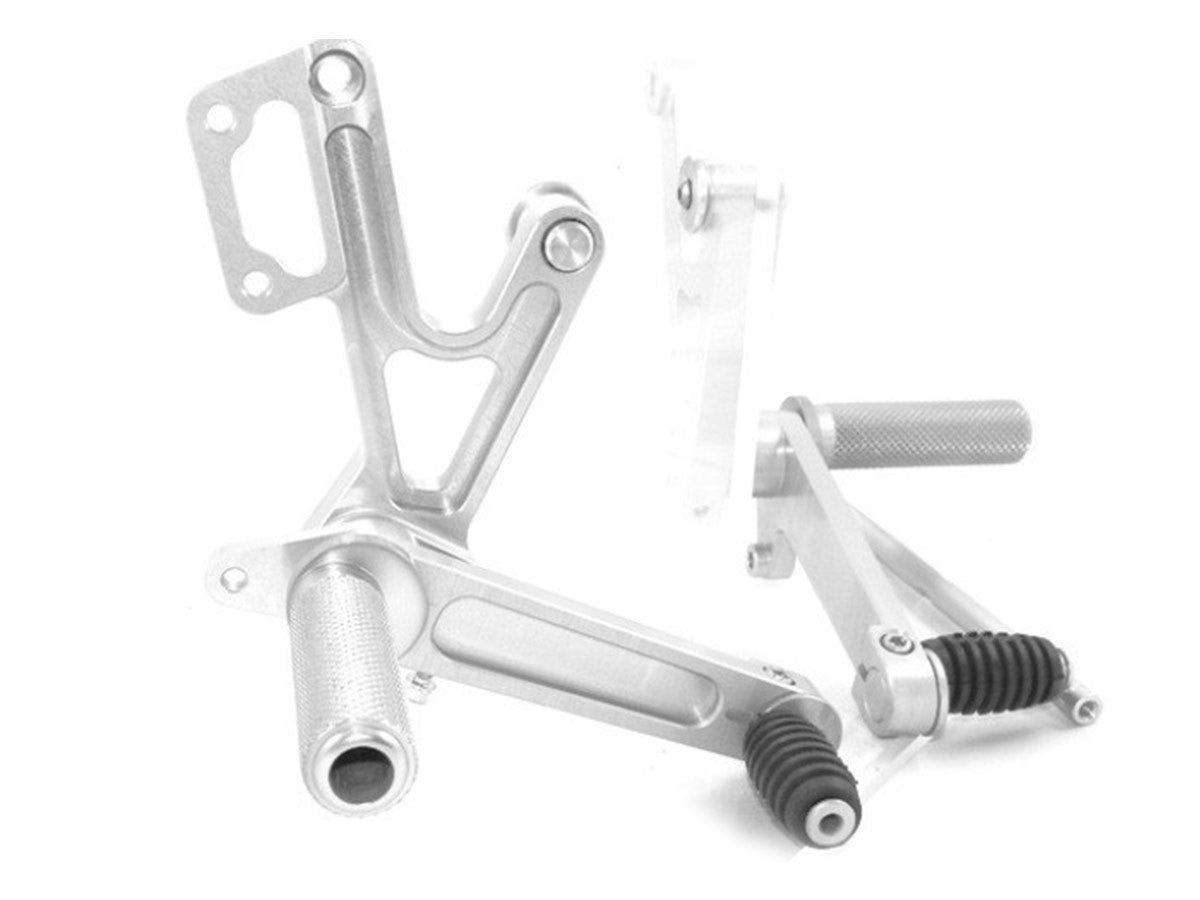 Ducabike DBK PRVM01 Pilot Adjustable Rearsets - SILVER