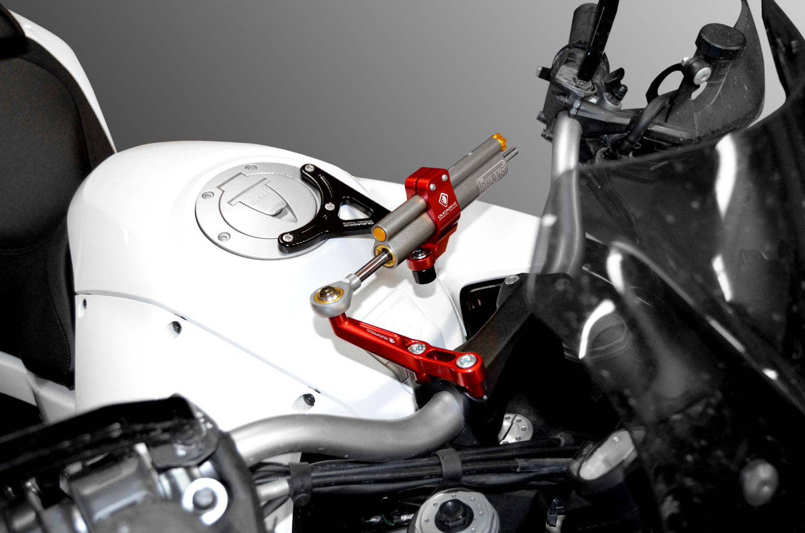 Ducabike DBK SAS11 MTS My10/11 Kit Mount Steering Damper - BLACK-RED