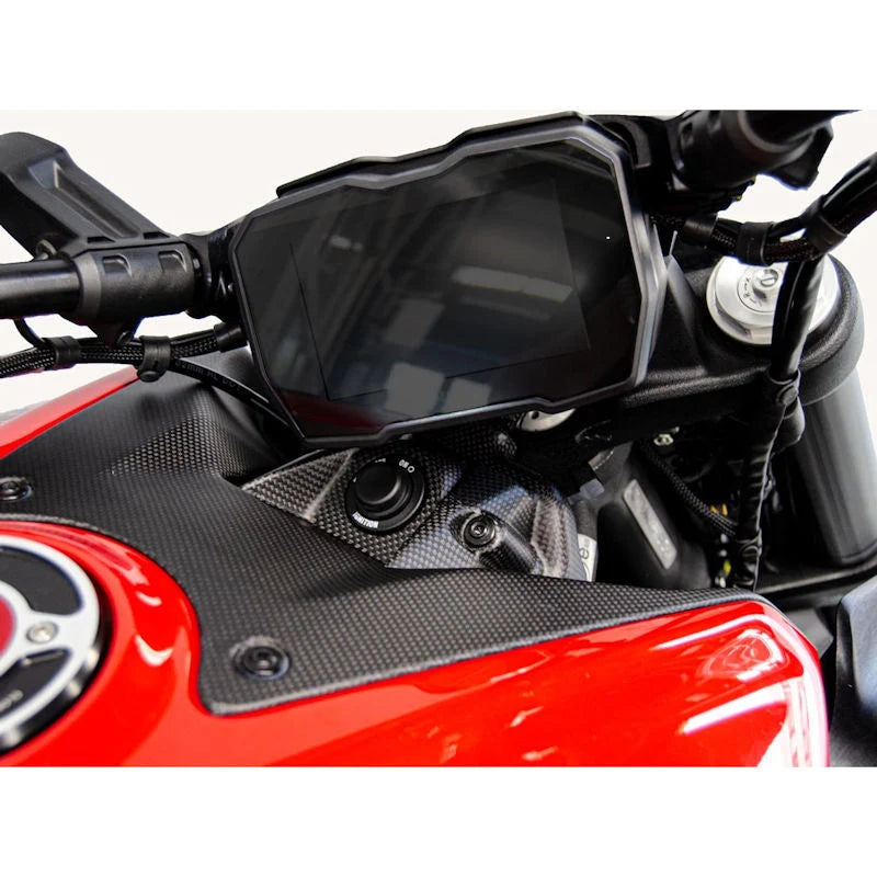Ducabike DBK Carbon Fiber Ignition Key Lock Cover For Ducati Diavel V4
