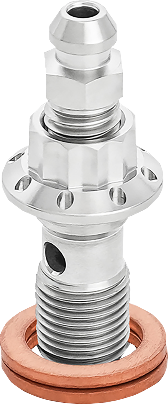Arlen NESS Banjo Bolt With Bleeder - 10 MM - Polished