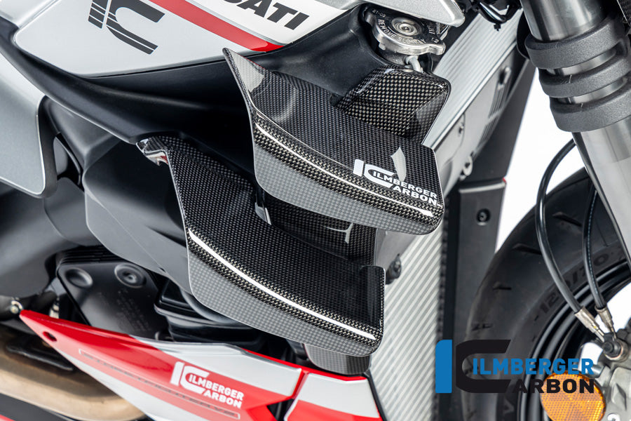 Ilmberger Carbon Radiator Cover Right Ducati Streetfighter V2 - Gloss