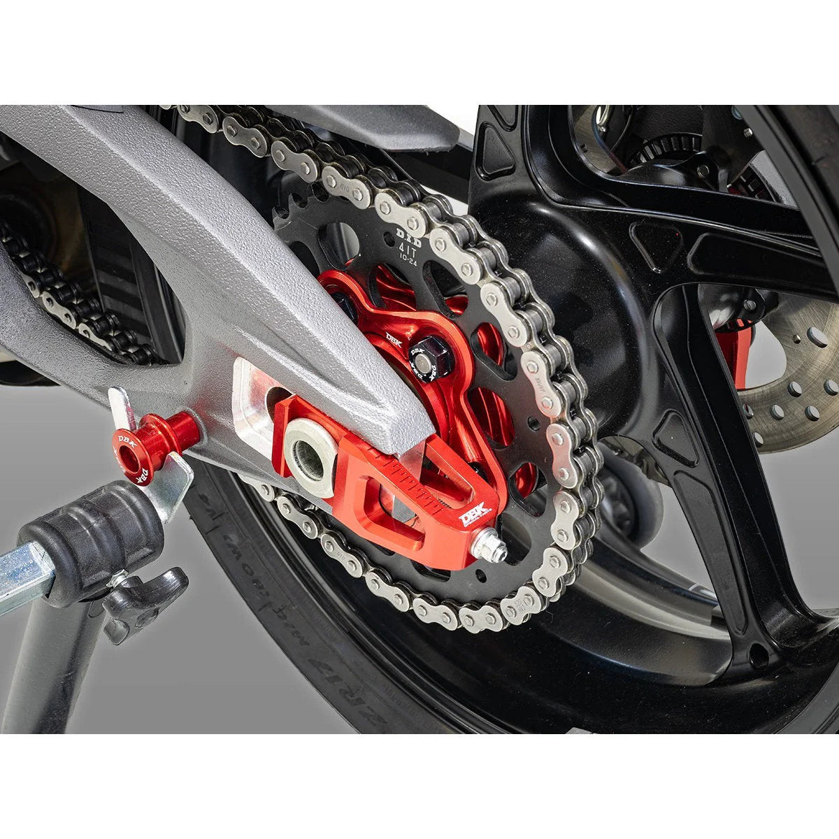 Ducabike DBK CNC Chain Adjuster And Caliper Bracket Ducati Panigale V4 V4S Tricolore