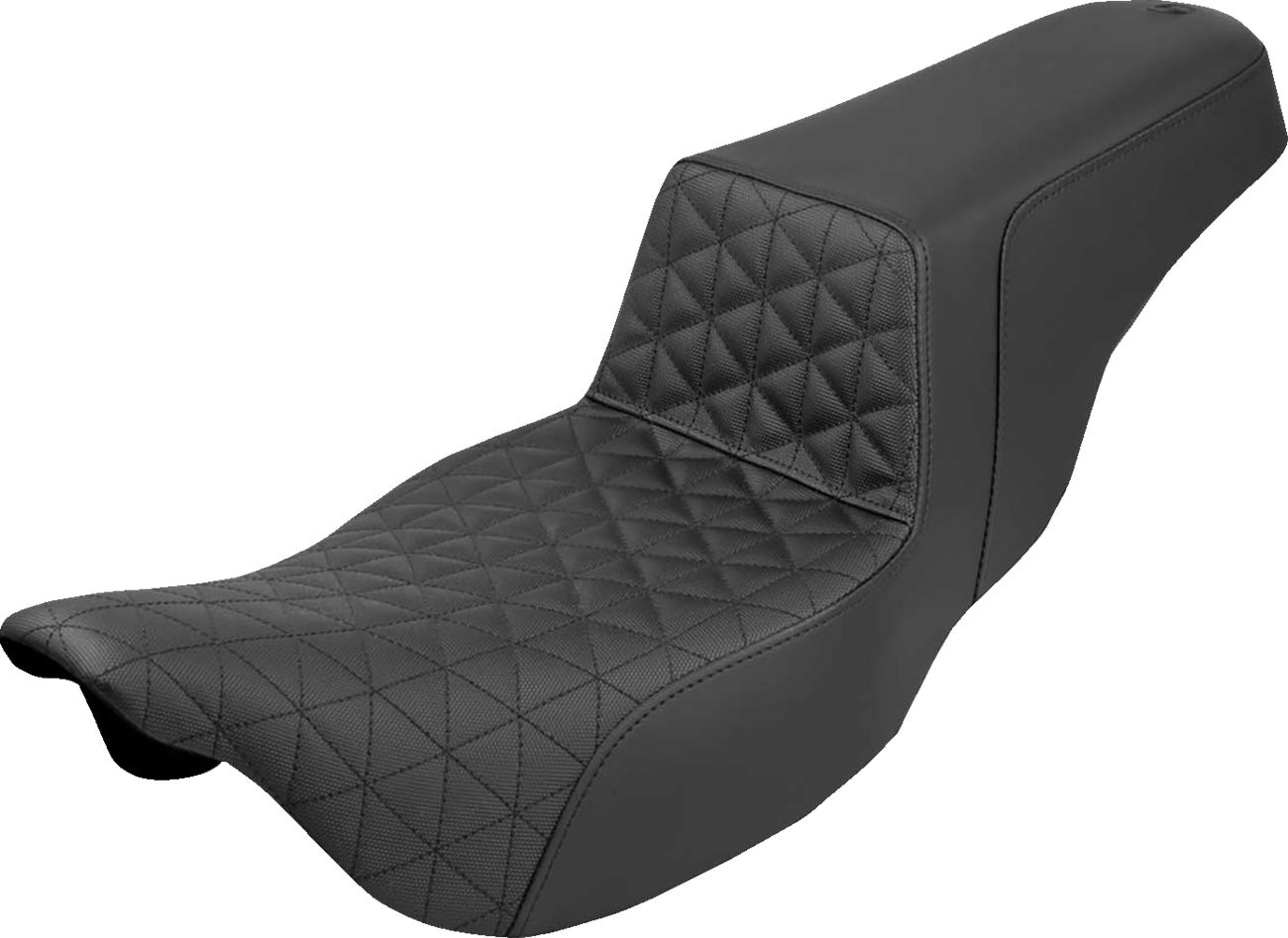 Saddlemen Extended Reach Step-Up Seat - Tri-Gripper - Black - FLH/FLT '08-'24