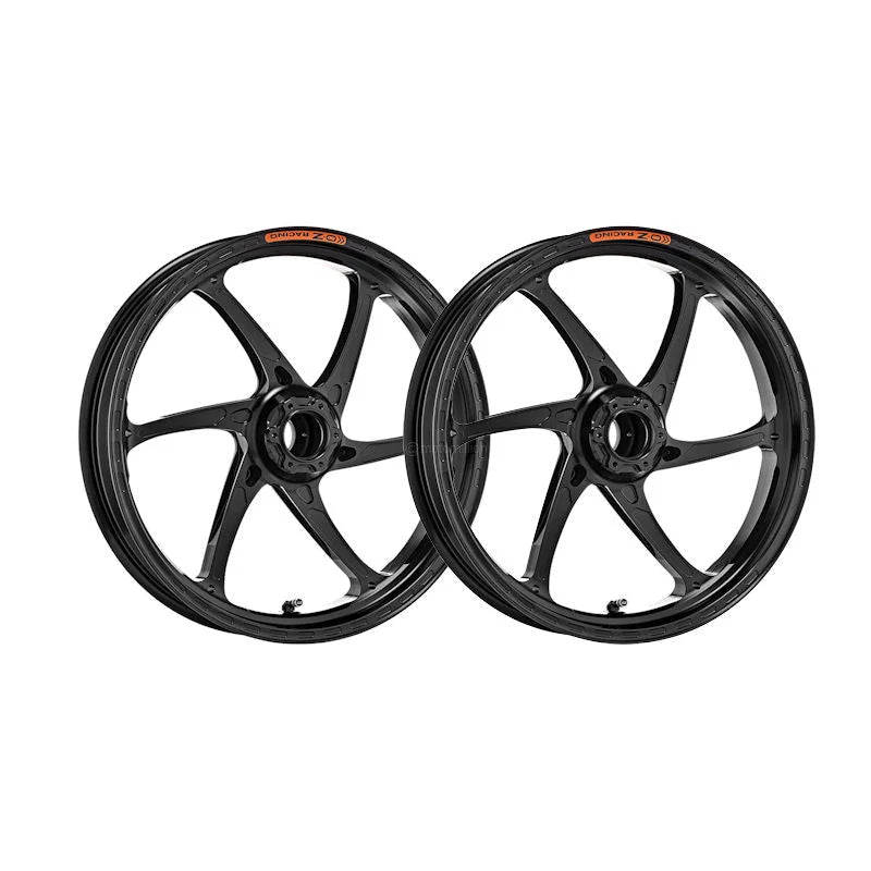 OZ Racing GASS Forged Aluminum Wheel Set For Kawasaki ZX10R - Gloss Black