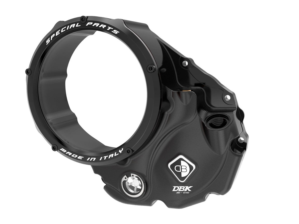 Ducabike DBK CCDV06 3D-EVO Clear Clutch Cover Oil Bath - BLACK-BLACK