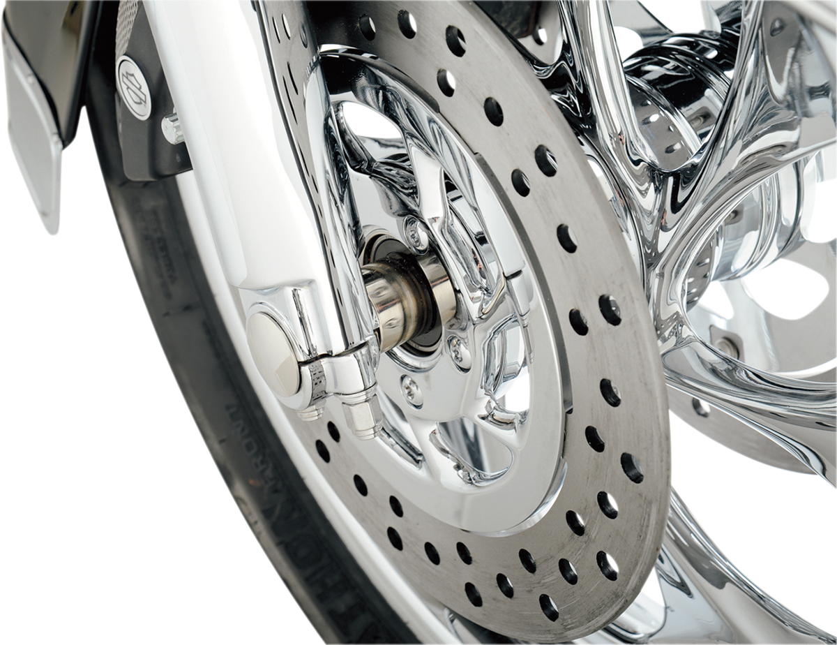 Klock Werks Axle Kit - Flush Mount - Front - Black W/Polished End Caps