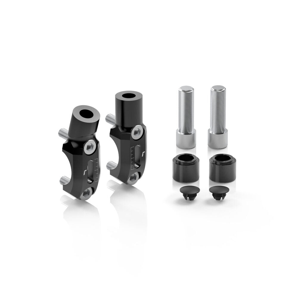 Rizoma Stealth Mirror Mounting Kit For Naked - black / right-and-left-kit