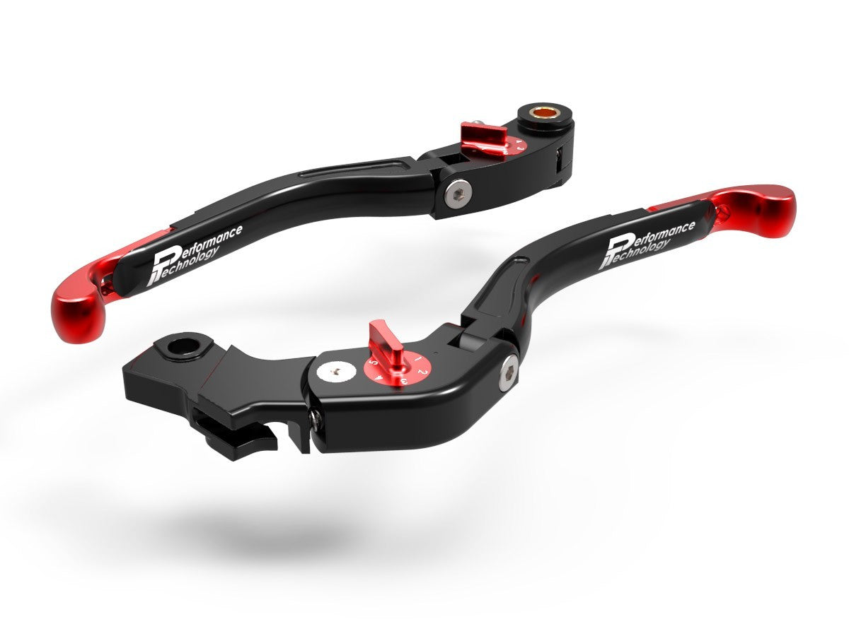 Ducabike DBK LEA09 Brake / Clutch Adjustable Levers Eco GP 2 - BLACK-RED