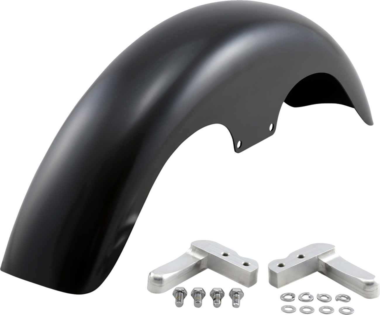 Klock Werks Klub Front Fender - Black - 19" - HD Dyna/Softail