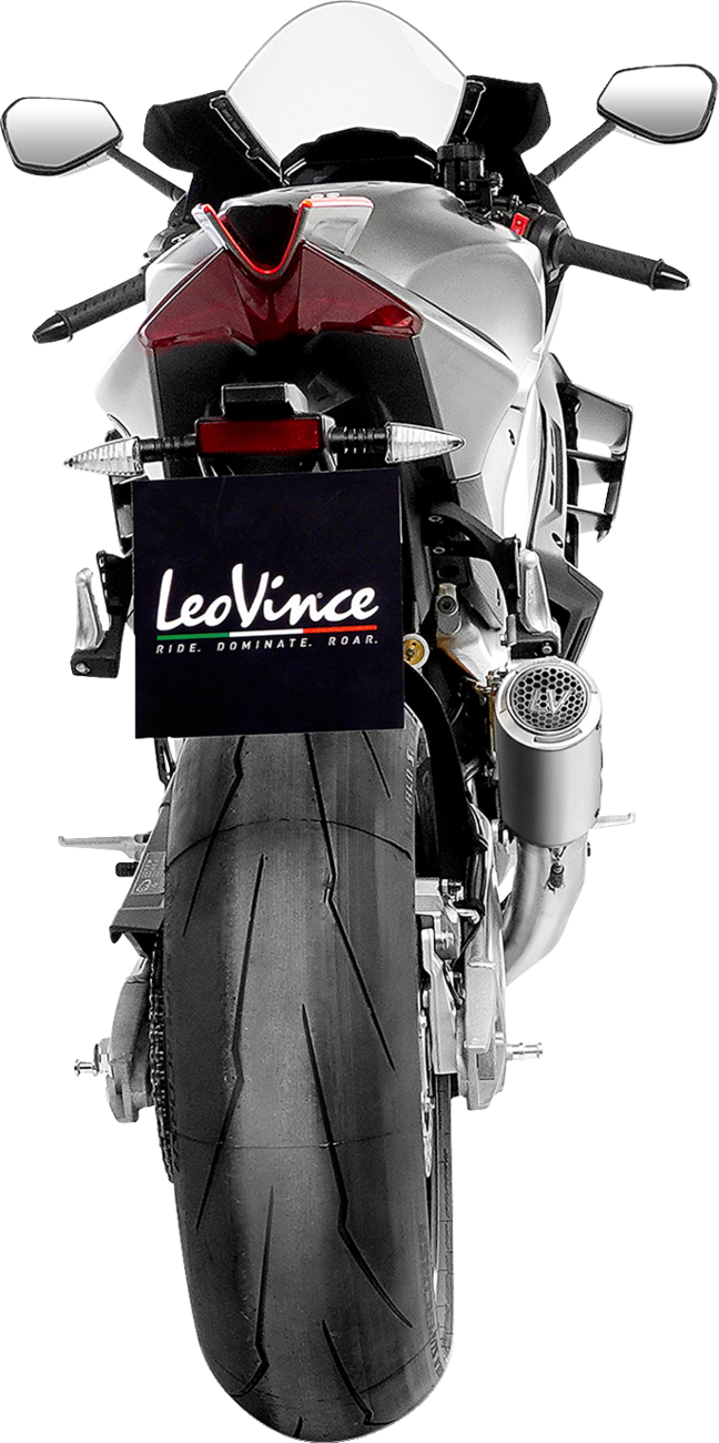 LeoVince LV Corsa S Slip-On Muffler - Titanium - Aprilia RSV4 Tuono V4