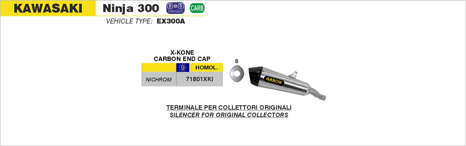 Arrow 71801XKI X-Kone Slip On - Assembly Diagram