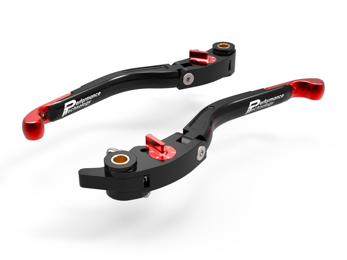 Ducabike DBK LEA01 Brake / Clutch Adjustable Levers Eco GP 2 - BLACK-RED