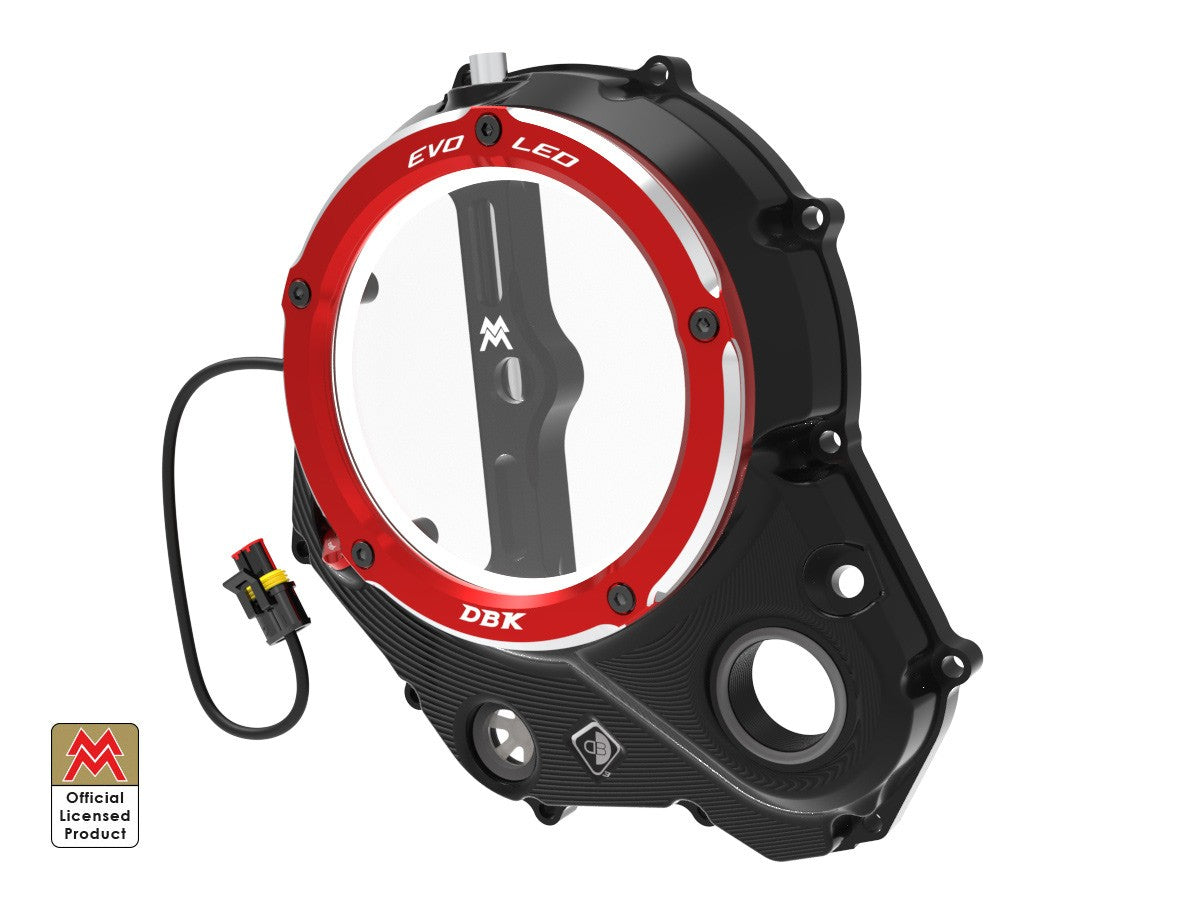 Ducabike DBK Clear Clutch Cover EVO LED Moto Morini - BLACK-RED