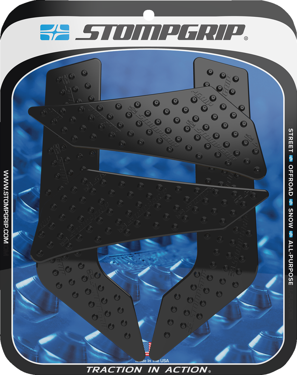StompGrip Tank Grips - Volcano - Black - Yamaha - XT '08-'25