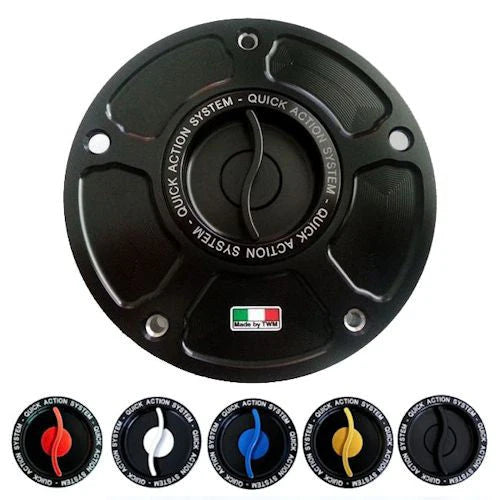 TWM Quick Action CNC Aluminum Gas Cap For MV Agusta - TMPR.02 - Black