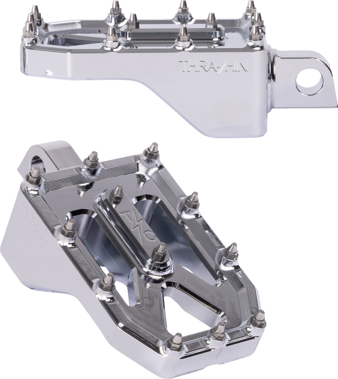 Thrashin Supply CO. Aggressor Foot Pegs - Rear - Chrome - HD '72-'25