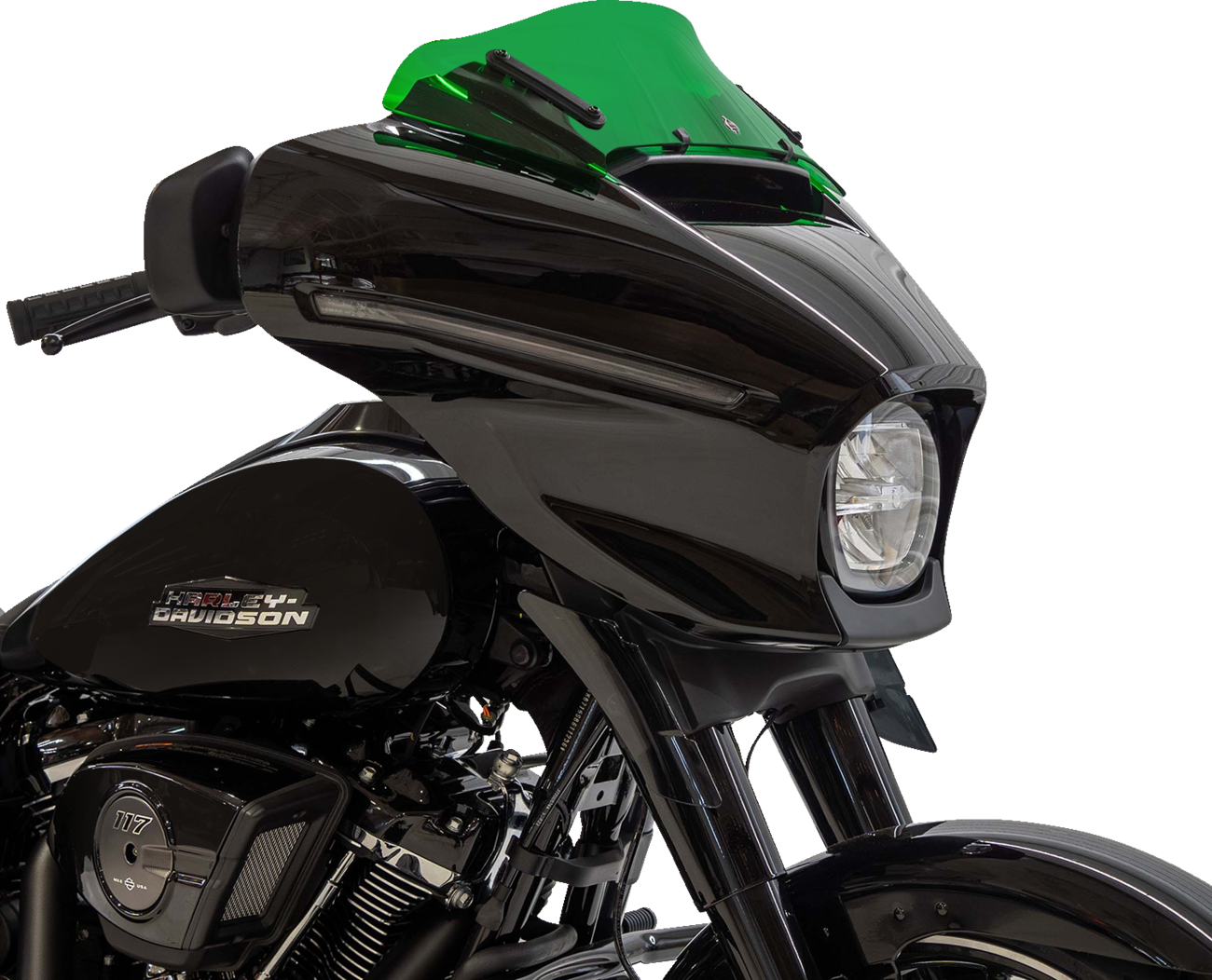 Klock Werks Kolor Flare® Windshield - 6-1/2" - Green - '23-'25 FLHX
