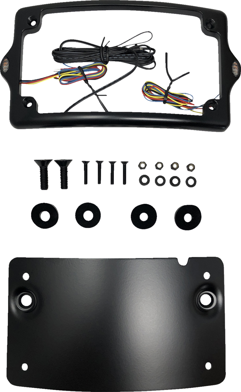 Kodlin USA License Plate Kit - Amber/Red/White - Black