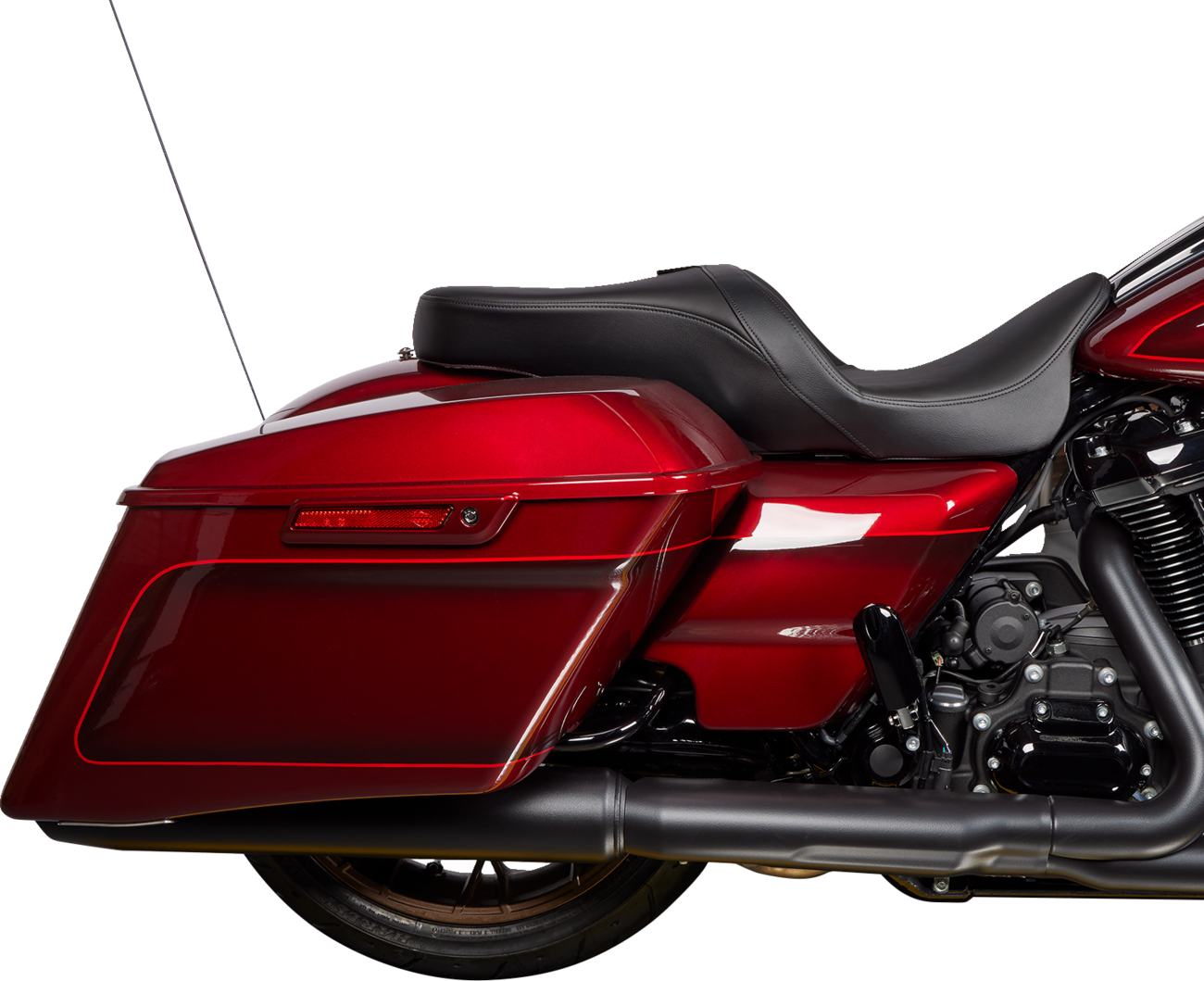 Drag Specialties Seats Freedom Seat - Solar Leather - Black - Smooth - FLH '09-'23