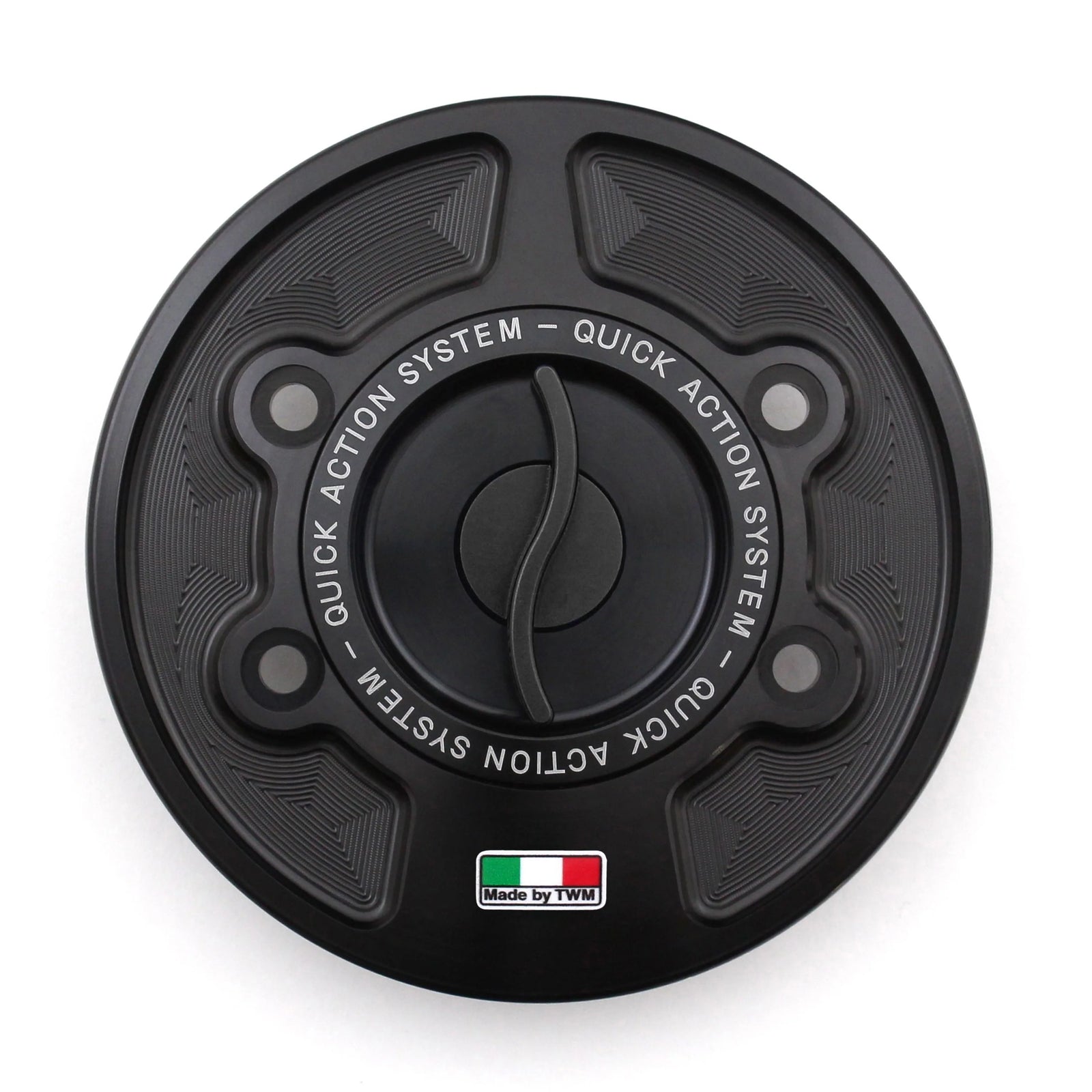 TWM CNC Aluminum Gas Cap / Fuel Cap with Black Center Cap for BMW Motorcycles