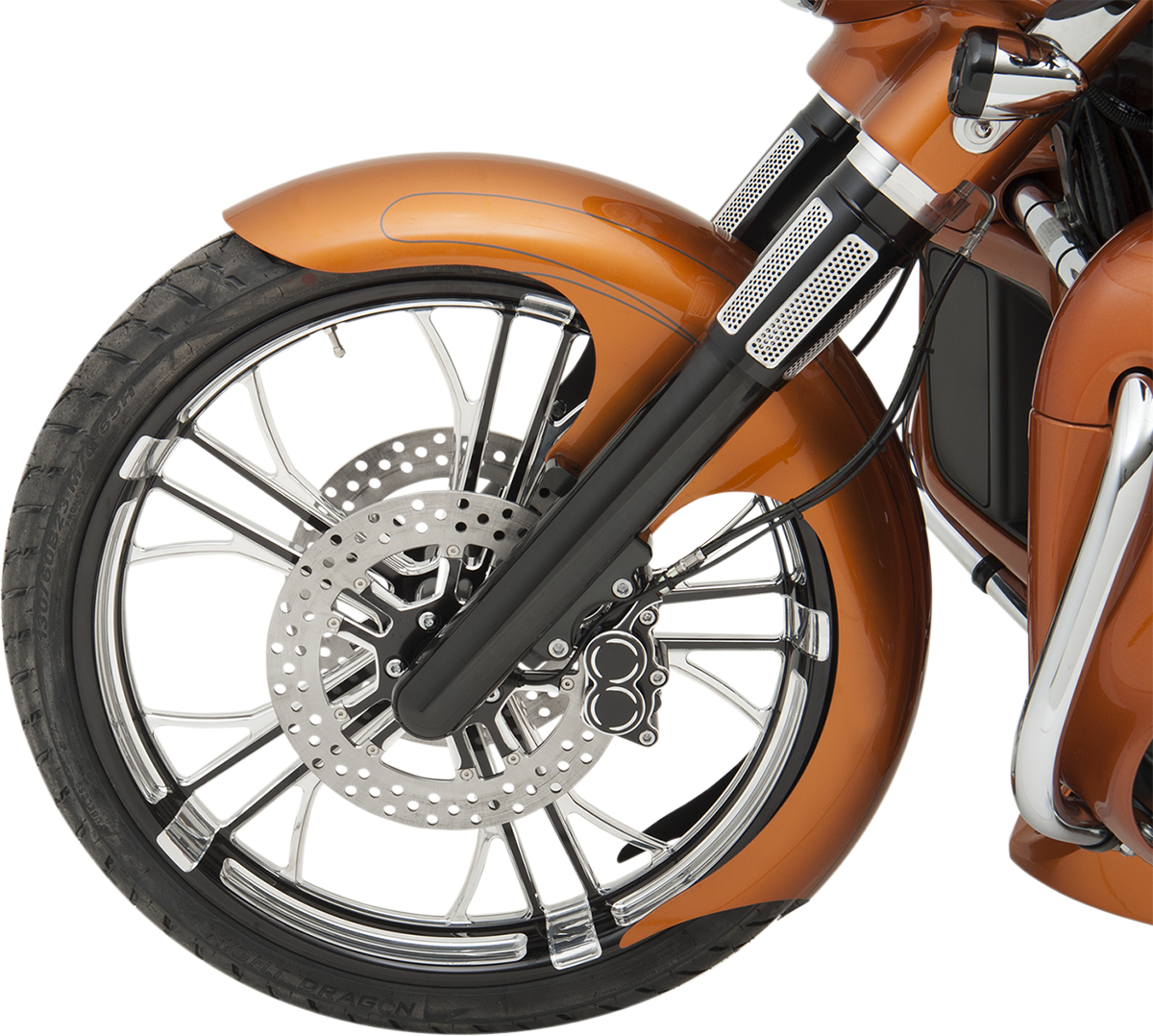 Paul Yaffe Bagger Nation Talon Front Fender - 23" Wheel - With Satin Adapters - HD Touring/Trike