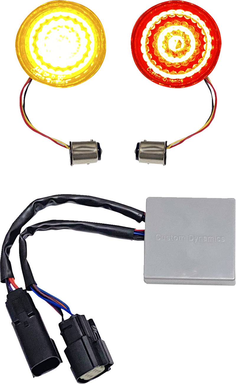Custom Dynamics Turn Signal Inserts - Amber/Red - Harley-Davidson®