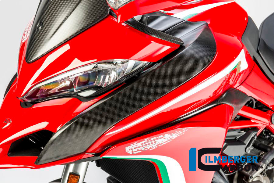Ilmberger Carbon Tank Cover Left / Air Channel Cover Left Side Surface Ducati MTS 1200 2015 - Matte