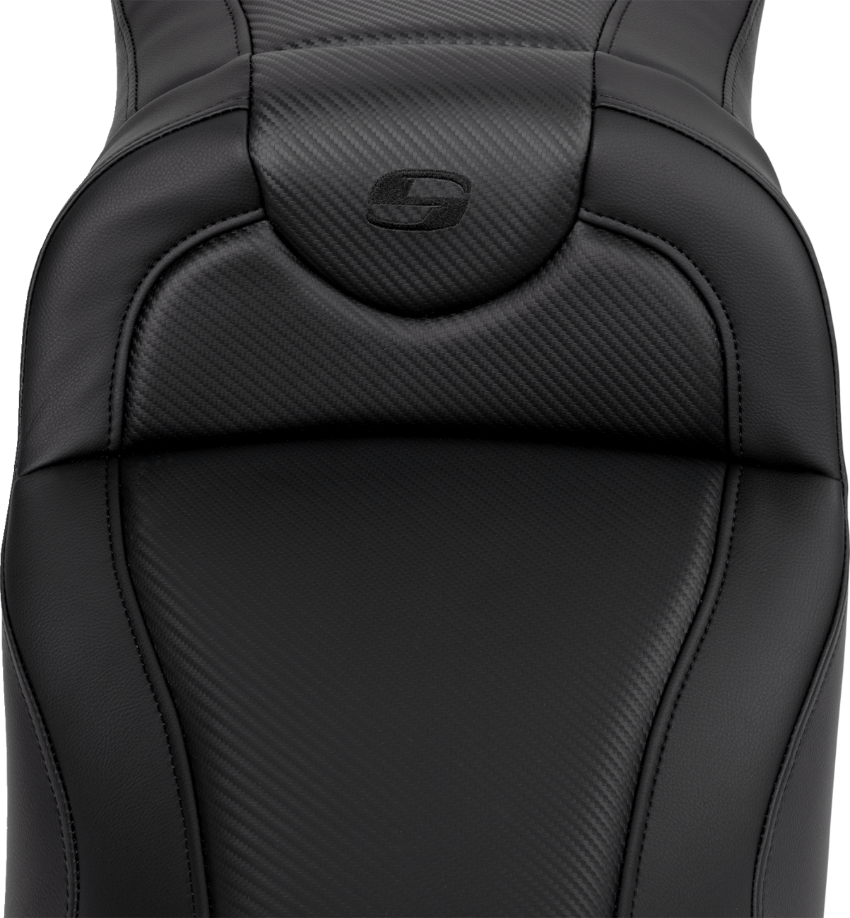 Saddlemen Roadsofa™ Extended Reach Seat - Carbon Fiber - Black Stitch - Without Backrest - FL '08-'24