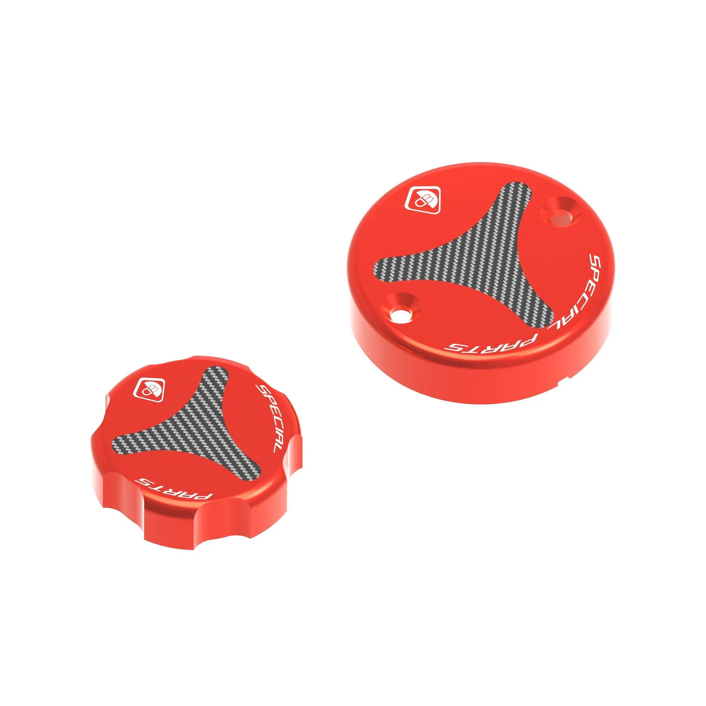 Ducabike DBK Carbon Front Brake Clutch Fluid Reservoir Cap Set For Panigale V2 V2S - Red