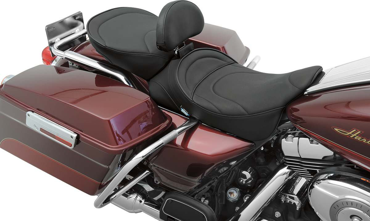 Drag Specialties Seats Pillion Seat - Mild Stitched - Wide - FL '00-'22