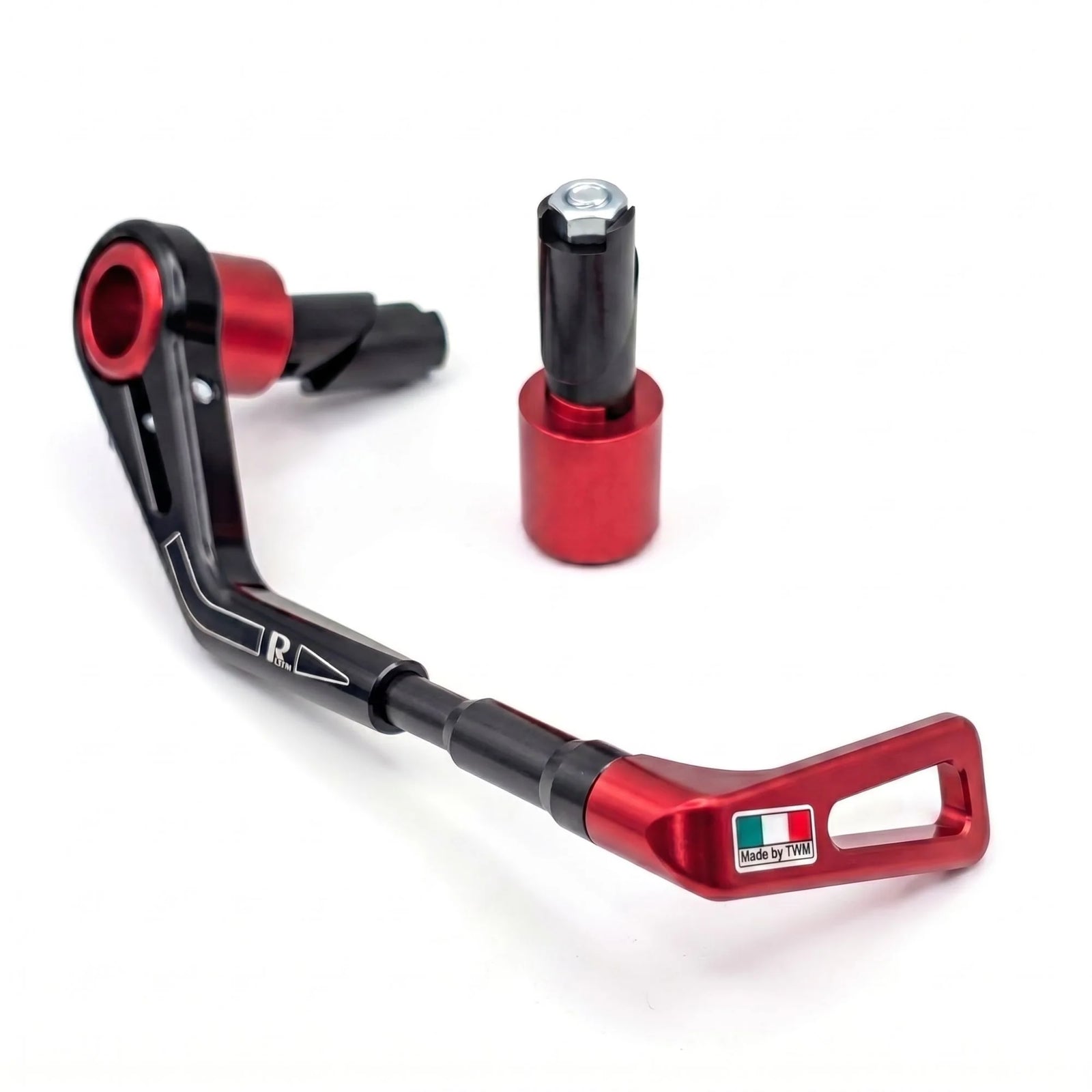 TWM CNC Aluminum Brake Lever Guard Red for 14mm-17mm Handlebars - BLG.R