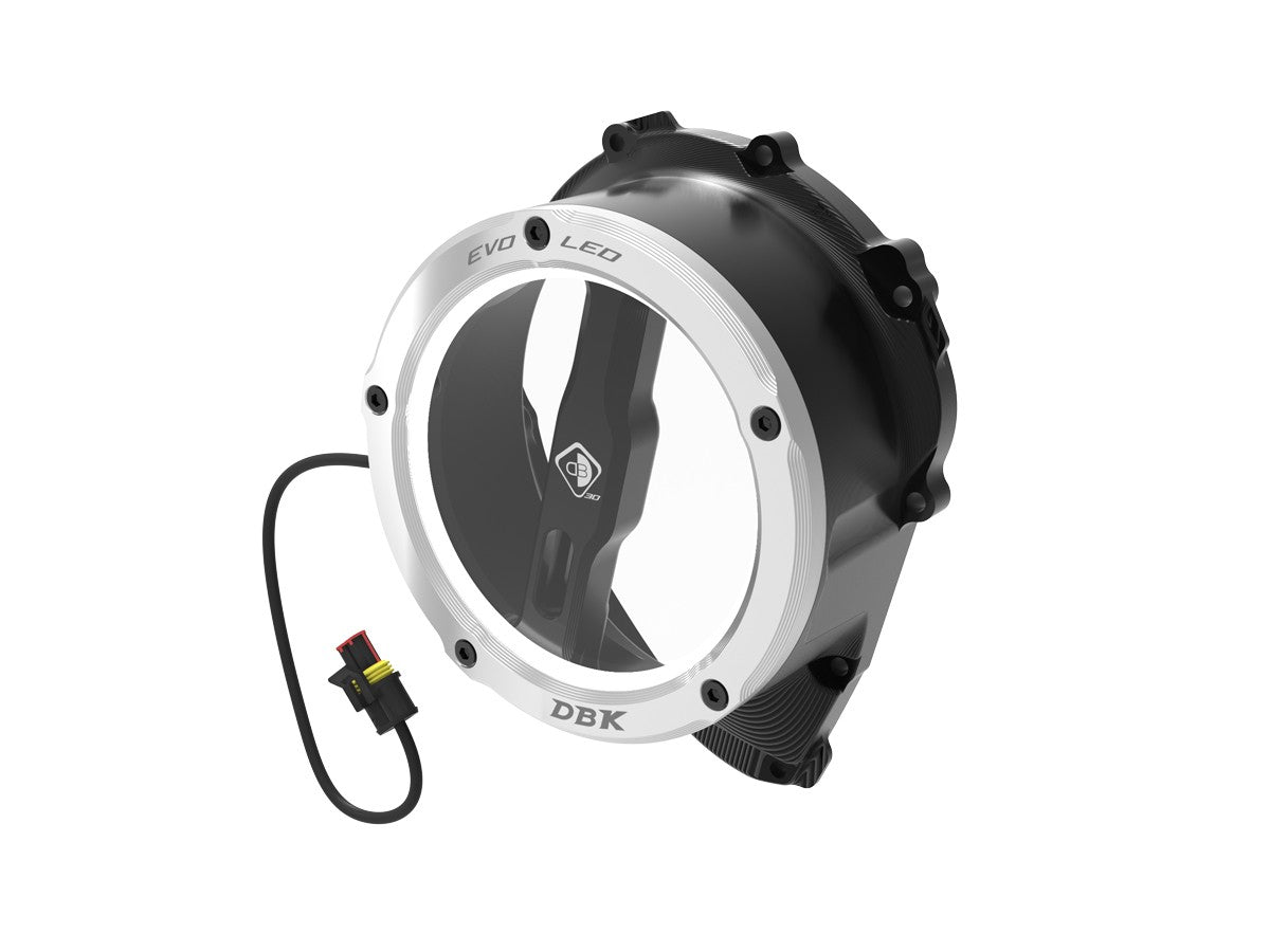 Ducabike DBK Ccdvl19 Triumph 765 Clear Clutch Cover 3D-EVO LED - BLACK-SILVER