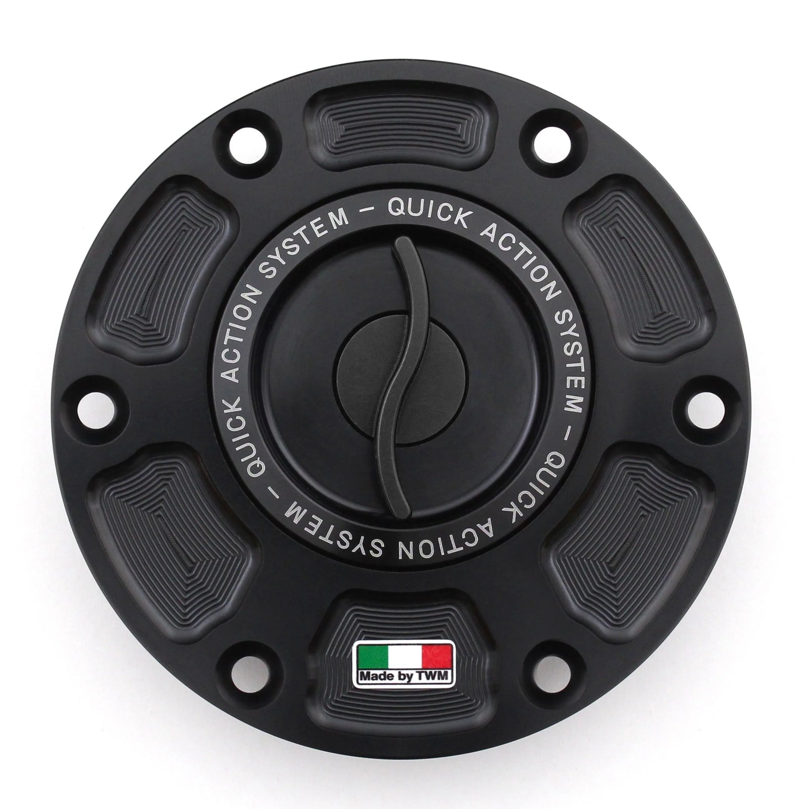 TWM CNC Aluminum Gas Cap / Fuel Cap with Black Center Cap for MV Agusta Motorcycles