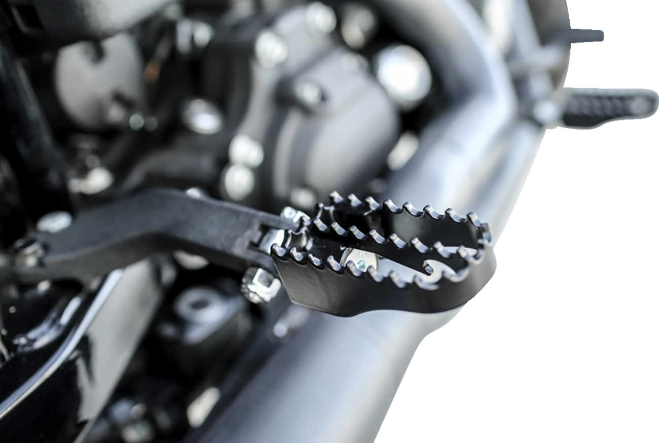 Burly Brand MX Mini Foot Pegs - Driver/Passenger - Black