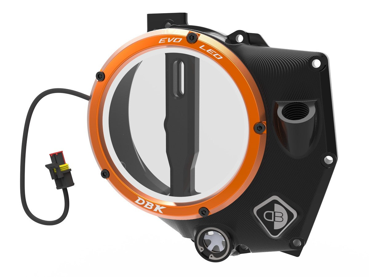 Ducabike DBK Ccdvl14 KTM 990 Evo LED Clear Clutch Cover - BLACK-ORANGE