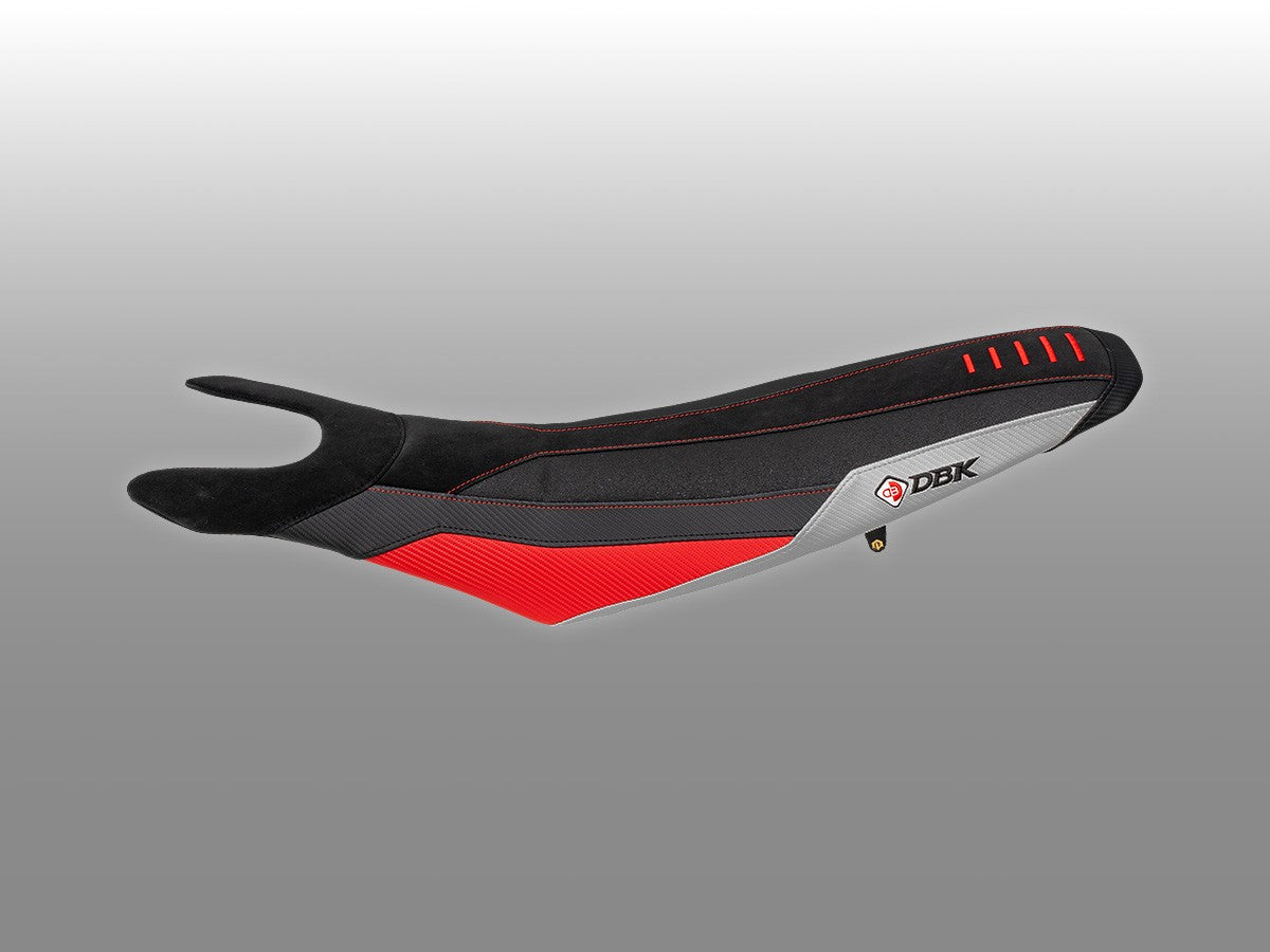Ducabike DBK Cshmc03 HM 698 Comfort Seat Cover - BLACK-RED-SILVER