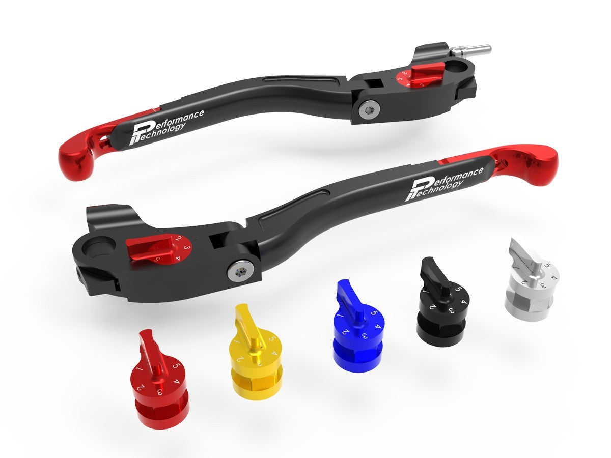 Ducabike DBK LEA21 Brake / Clutch Adjustable Levers Eco GP 2 - BLACK-GOLD