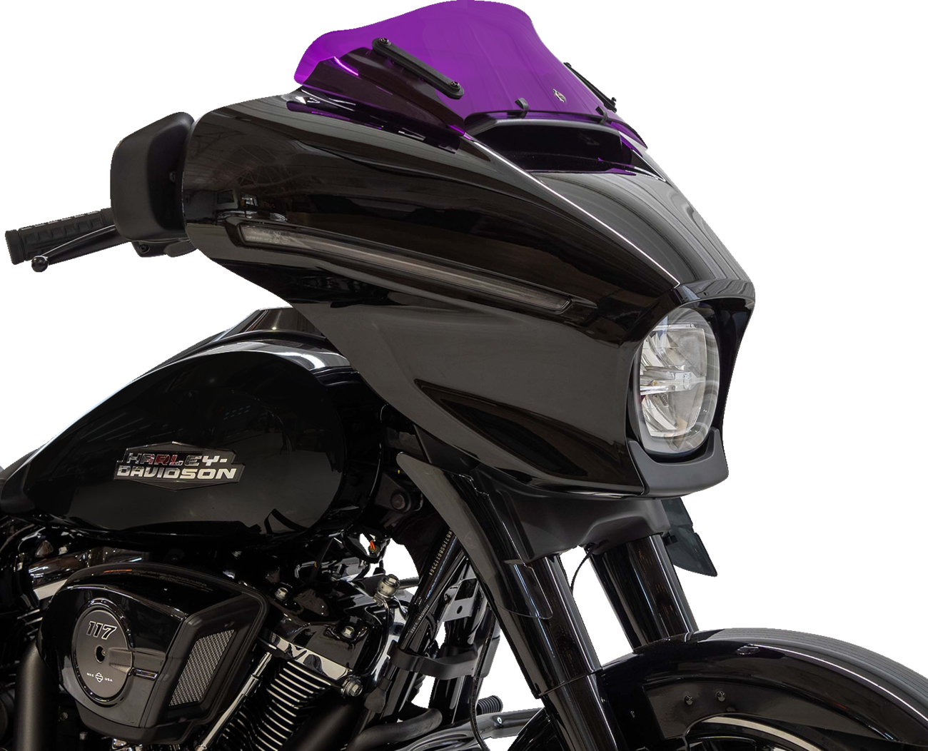 Klock Werks Kolor Flare® Windshield - 6-1/2" - Purple - '23-'25 FLHX