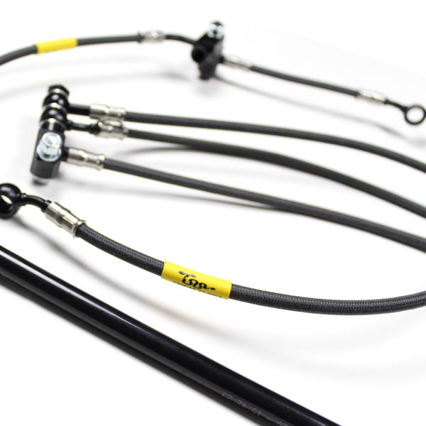 Fren Tubo Carbon Fiber Braided Brake Line Kit Yamaha YZF R6 17-19
