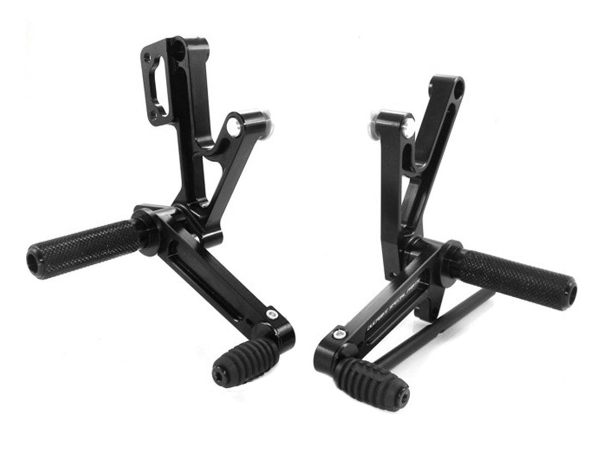 Ducabike DBK PRVM01 Pilot Adjustable Rearsets - BLACK