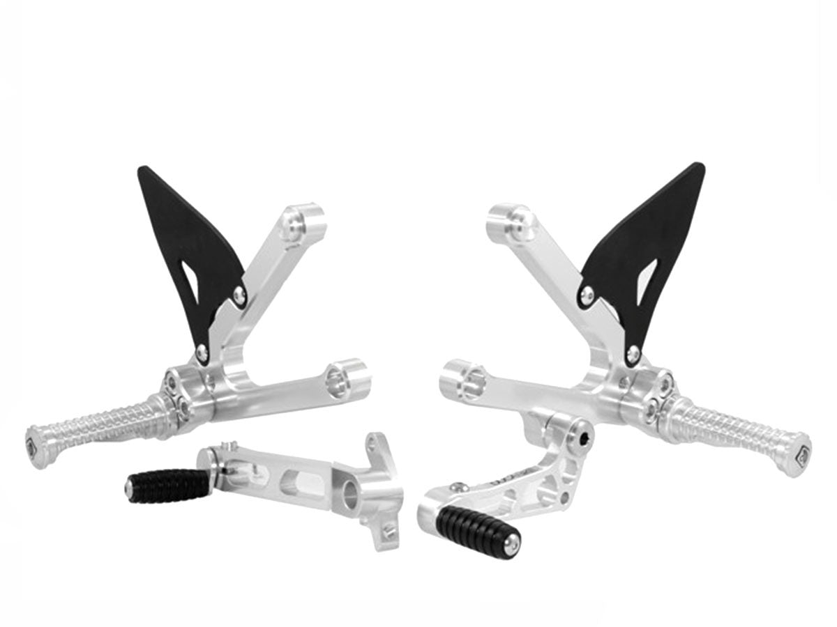 Ducabike DBK PRSC01 Pilot Adjustable Rearset - SILVER-SILVER