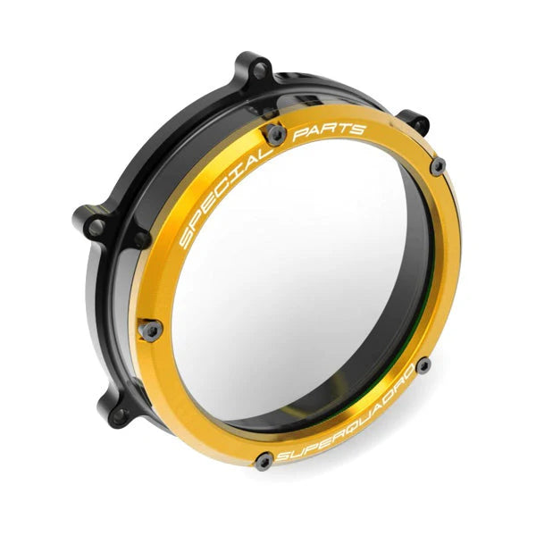 Ducabike DBK Clear Clutch Cover For Ducati Panigale 959 / 1199 / 1299 - Black/Gold